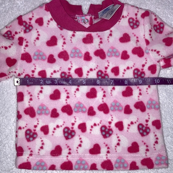 Snugabye convert a foot fleece heart pajamas 12m - Picture 3 of 9